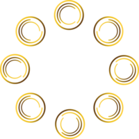 abstrait or géométrique ornement png