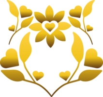 gold love ornament png