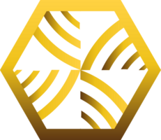 ouro hexagonal enfeite png