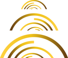 abstrait or géométrique ornement png