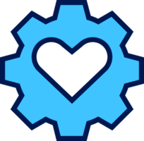 flat style setting gear icon png