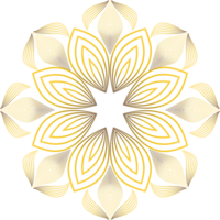 golden floral ornament png