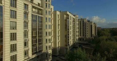 Aerial view of residential compound in Moscow, Russia video