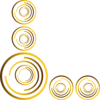 abstrakt Gold geometrisch Ornament png