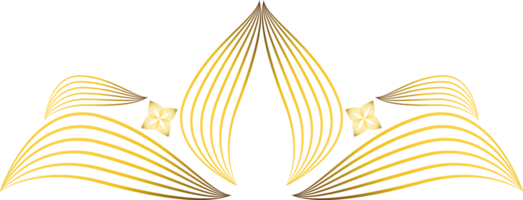 golden Blumen- Ornament png