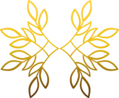 luxe goud bloemendecoratie png