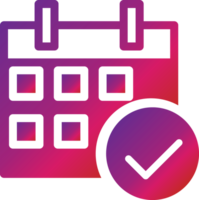 calendario icono degradado estilo png