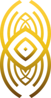 abstrakt Gold geometrisch Ornament png