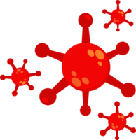 plat style virus icône concept png