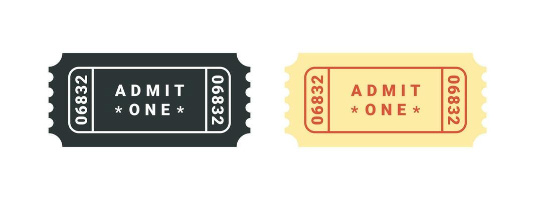 Blank template tickets. Mockup tickets. Black and yellow tickets. Vector scalable graphics