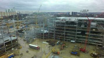 A huge construction site after rain video