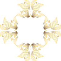 d'or floral ornement png