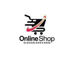 Online Shop Logo designs Template, set of Vector illustration,