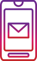 outline gradient style mobile phone icon png