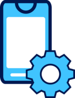 flat style setting gear icon png