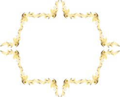 golden floral ornament png