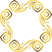 Gold abstrakt Blumen- Ornament png