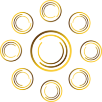 abstrakt Gold geometrisch Ornament png