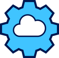 flat style setting gear icon png