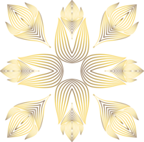 golden floral ornament png