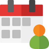 clean simple calendar icon flat style design png