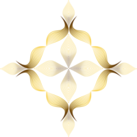 golden floral ornament png