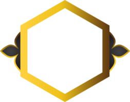 ouro hexagonal enfeite png