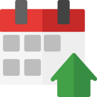 limpiar sencillo calendario icono plano estilo diseño png