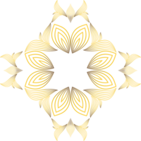 golden floral ornament png