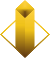 guld geometrisk dekoration png