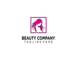 Luxury woman hair salon logo design vector