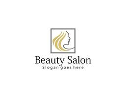 Natural Beautiful woman's face flower logo with gold gradient and business card design for beauty salon Premium Vector. part 2 vector