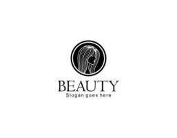 natural belleza salón y pelo tratamiento logo vector