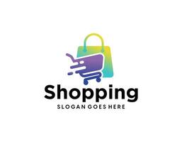 shop star logo designs, shopping bag logo symbol vector