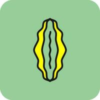 Bitter Melon Vector Icon Design