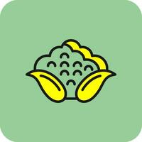 Cauliflower Vector Icon Design