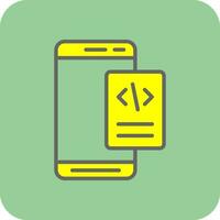 Mobile Coding  Vector Icon Design