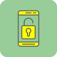 Mobile Unlock  Vector Icon Design