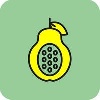 Papaya Vector Icon Design