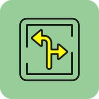 Turn Direction Vector Icon Design