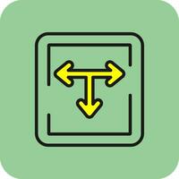 T Junction Vector Icon Design