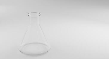 3D render of flask experimental test tube, Science laboratory equipment photo