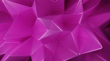 3D render of pink abstract background in main triangular photo