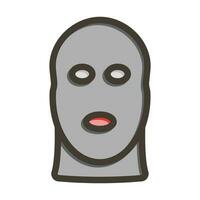 Balaclava Vector Thick Line Filled Colors Icon For Personal And Commercial Use.