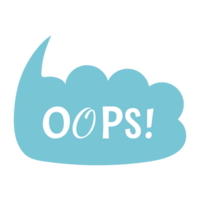 Oops Set Small Talk Dialogue Flat Color Style png