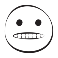 desajeitado grunge emoticons esboço estilo png