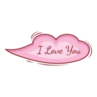 Ily Set Small Talk Dialogue Pastel Color Style png