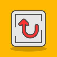 U Turn Vector Icon Design