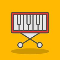 Piano Keyboard  Vector Icon Design