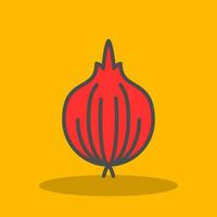 Red Onion Vector Icon Design